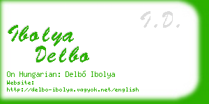 ibolya delbo business card